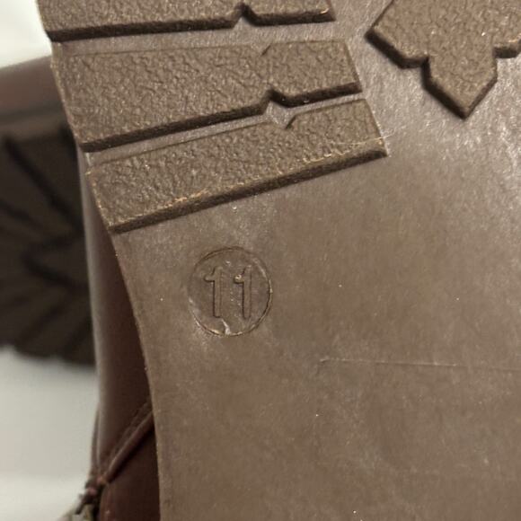 Vepose Cognac Lace up Low Heel Fashion Combat Booties Ankle Boots NIB Size 11 - Picture 9 of 10